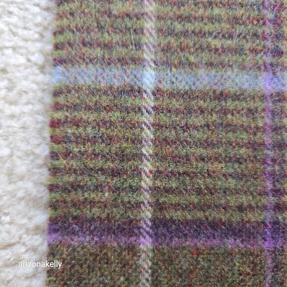 NWOT Orvis Wool Scarf Green Plaid - Picture 8 of 11